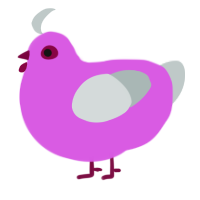 A orchid and silver chicken