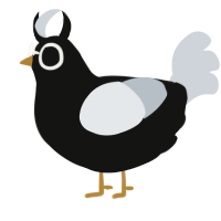 Allure, a black and mist chicken