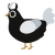 Allure, a black and mist chicken