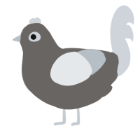 A grey and mist chicken