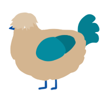 A beige and sea chicken