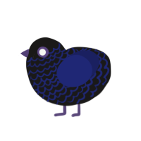 (unnamed), a sable and navy chicken with a lace pattern