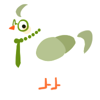A white and ash chicken