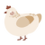 Milk Caramel, a cream and beige chicken with a neck-speckle pattern