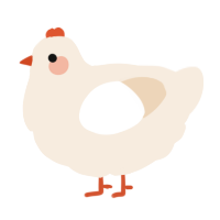 A cream chicken