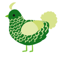 A leaf and lemon chicken with a lace pattern
