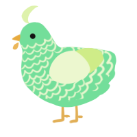 A spring and apple chicken with a lace pattern