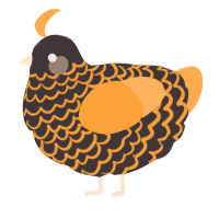 A silver and ultramarine chicken with a lace pattern