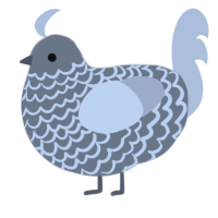 A gold and pink chicken with a lace pattern