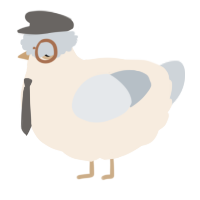 A cream and mist chicken