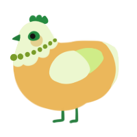 A honey and apple chicken with a head pattern