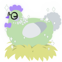 A gluppy and mist chicken with a neck-speckle pattern