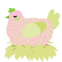 A rose and lemon chicken with a lace pattern