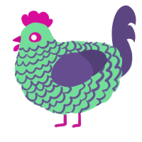 A spring and overcast chicken with a lace pattern