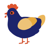 A navy and honey chicken
