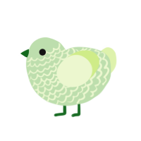 Lime Merengue, a gluppy chicken with a lace pattern