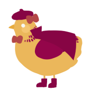 A honey and maroon chicken with a neck-band pattern