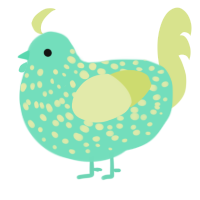 Mojito, a mint and lemon chicken with a speckle pattern