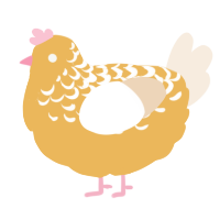 A honey and cream chicken with a half-lace pattern