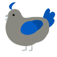 A ash and ultramarine chicken