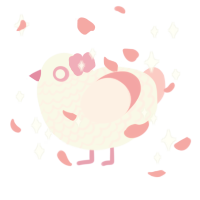 A white and rose chicken with a lace pattern
