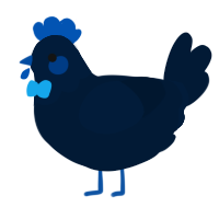 A tumblr chicken with a head pattern