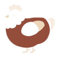 A russet and cream chicken with a head pattern