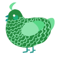 A viridian and spring chicken with a lace pattern