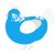 A sky and white chicken with a neck-speckle pattern