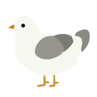 A white and ash chicken