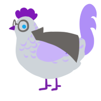 A mist and lilac chicken with a half-lace pattern