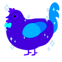 ĞȒØØṾḂʘẌẊ, a overcast and sapphire chicken