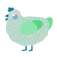 A mist and spring chicken with a lace pattern