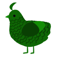 A lavender chicken with a lace pattern