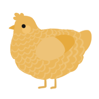 A honey chicken with a lace pattern