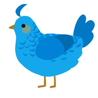 A sky and sapphire chicken with a half-lace pattern