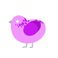 (unnamed), a lavender and amethyst chicken with a neck-speckle pattern