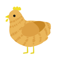 A honey and orange chicken with a bar pattern