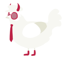 A white chicken