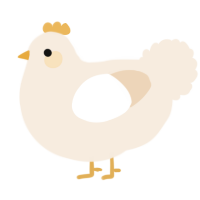 A cream chicken