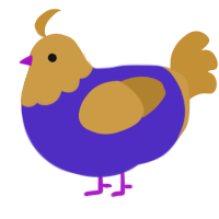 (unnamed), a indigo and gold chicken with a head pattern