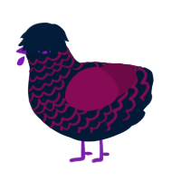 A tumblr and wine chicken with a lace pattern