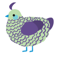 A gluppy and overcast chicken with a lace pattern