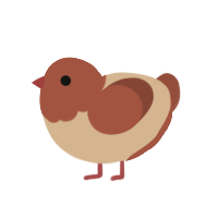 Baked Potato, a beige and russet chicken with a head pattern