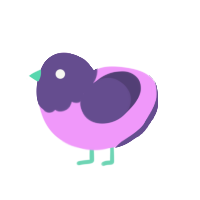 Personal Trainer, a lavender and overcast chicken with a head pattern