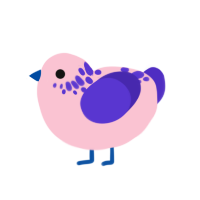 Polyfog, a rose and indigo chicken with a neck-speckle pattern