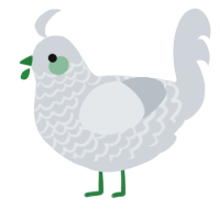 A mist chicken with a lace pattern