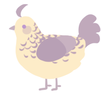 A tumblr and olive chicken with a half-lace pattern