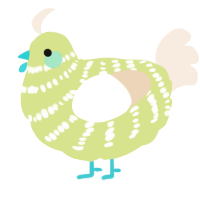 A lemon and cream chicken with a bar pattern