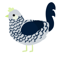 A mist and tumblr chicken with a lace pattern